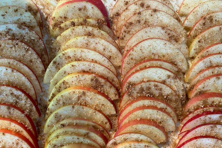 Apfelscheiben anbraten
