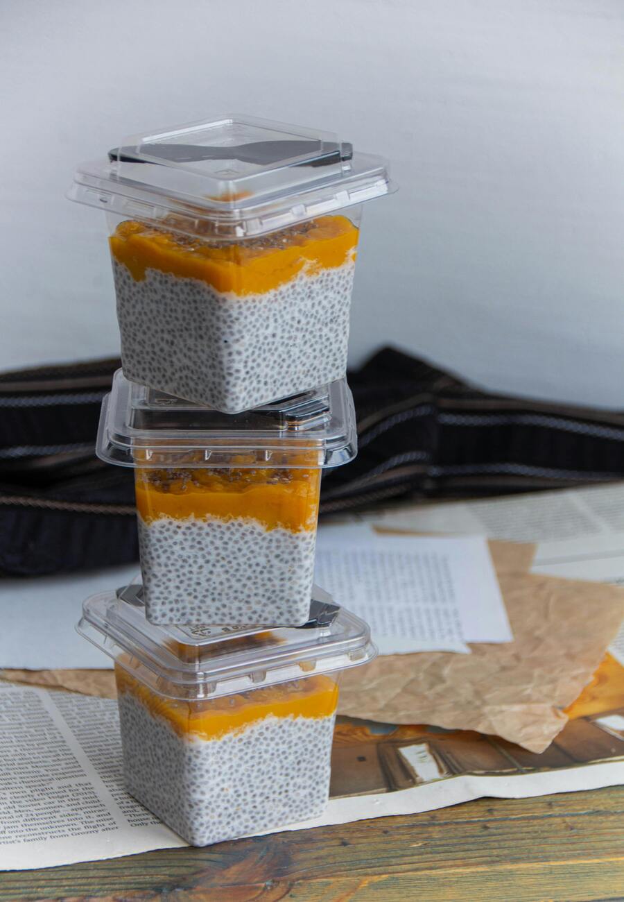Chia-Pudding Frühstück unterwegs