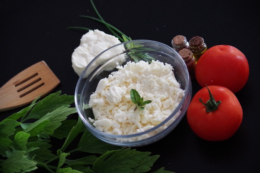 Schafskäse als Füllung