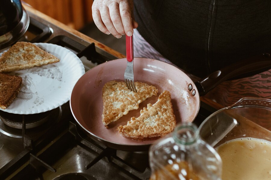 Toast anbraten