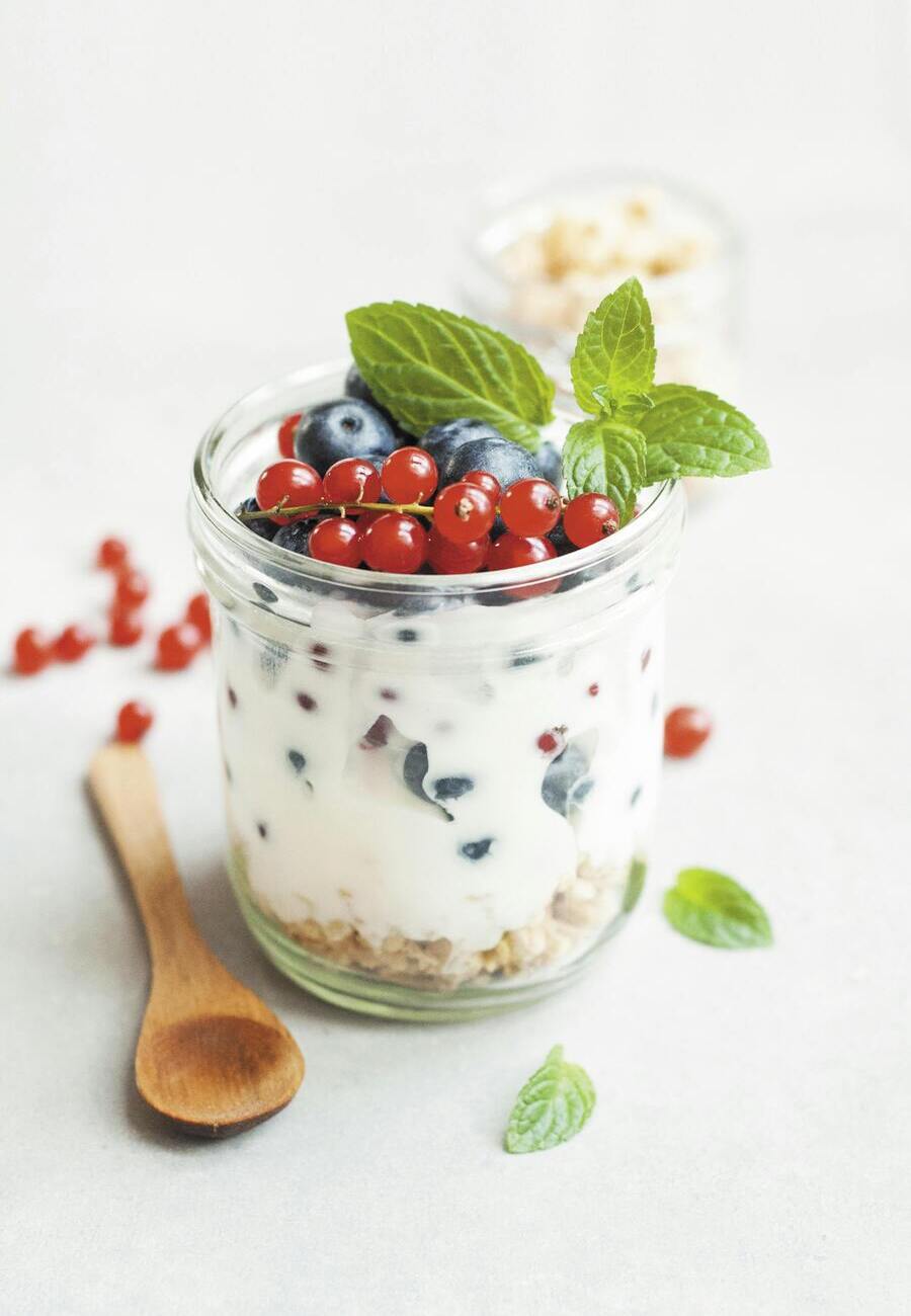 Zitronenmelisse-Joghurt-Dessert